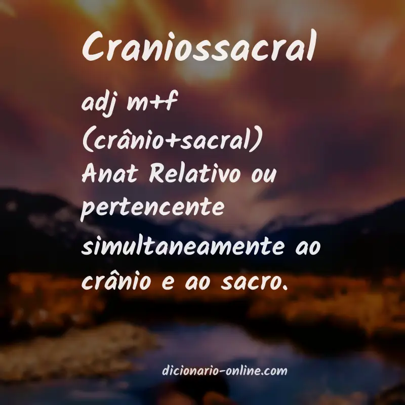 Significado de craniossacral