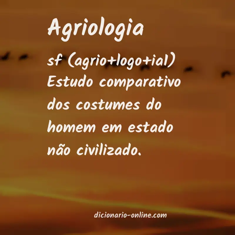 Significado de agriologia