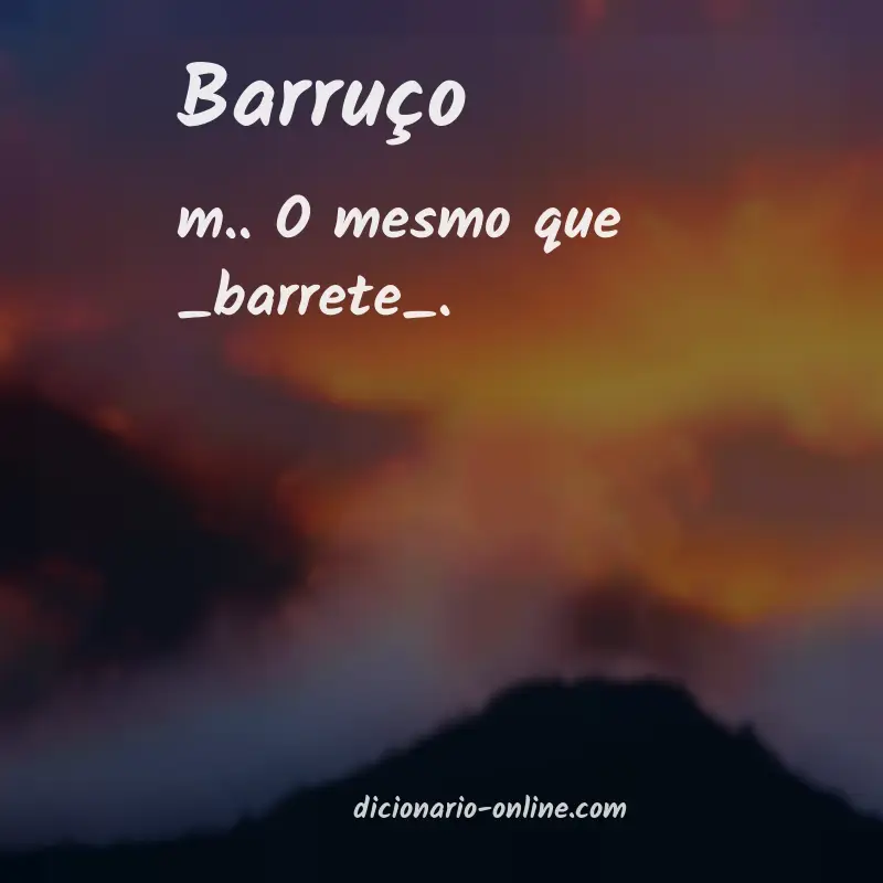 Significado de barruço