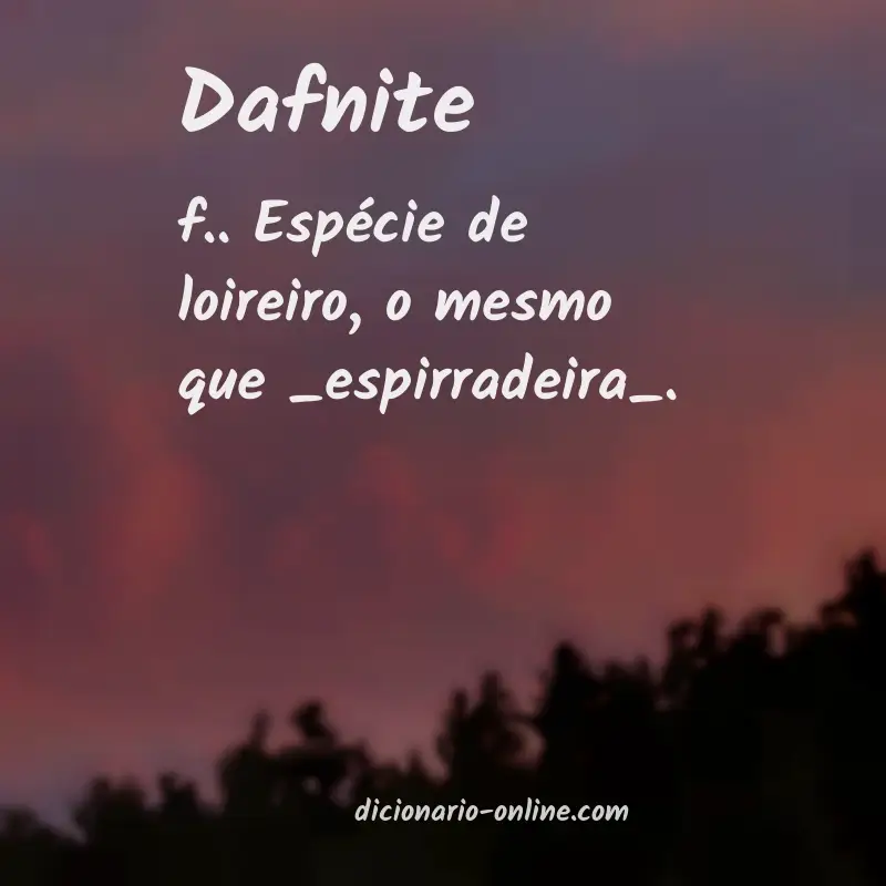 Significado de dafnite