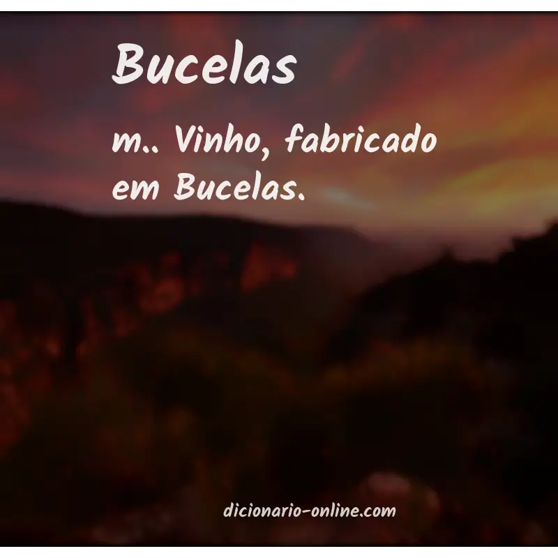 Significado de bucelas