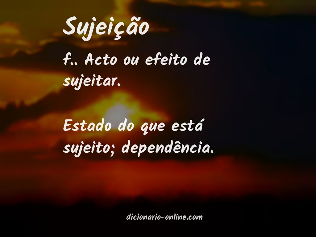 Significado de sujeição