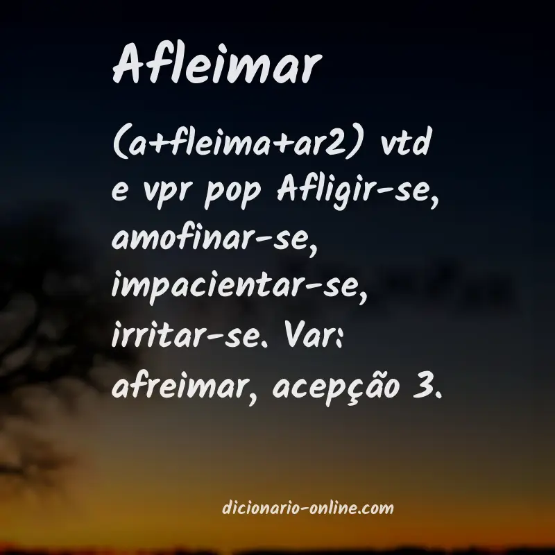 Significado de afleimar