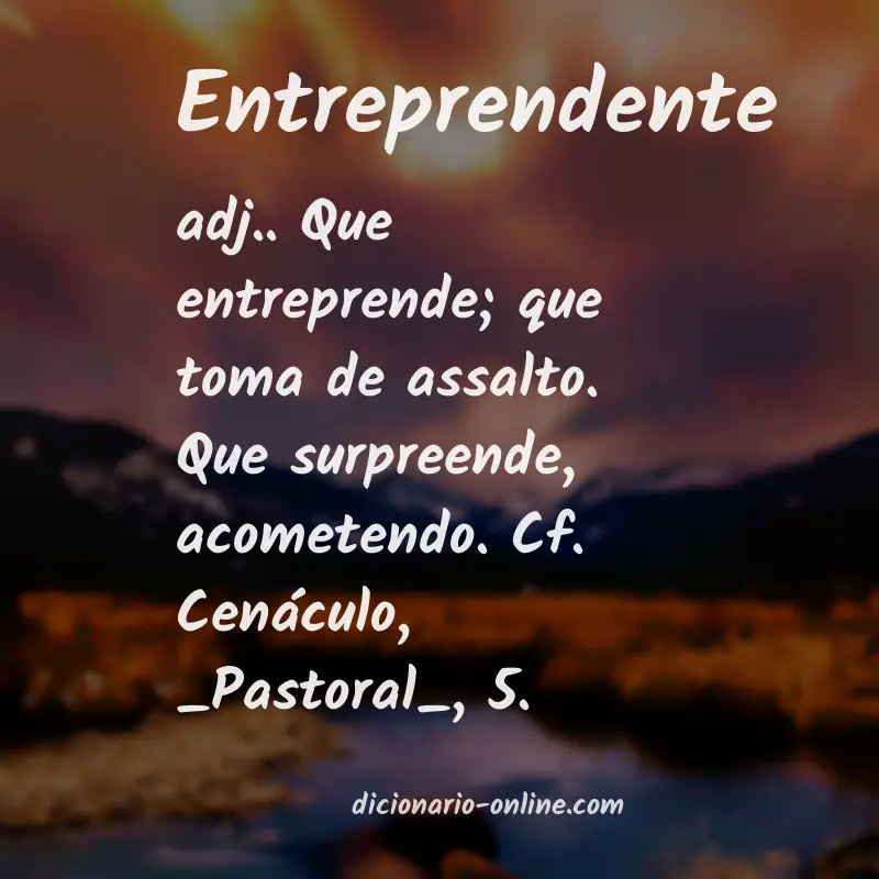 Significado de entreprendente