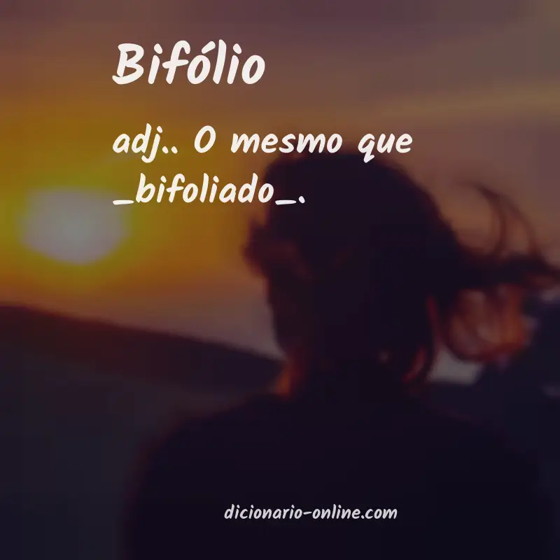 Significado de bifólio