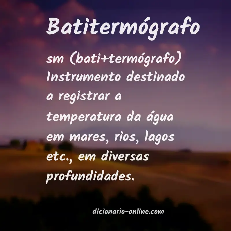 Significado de batitermógrafo