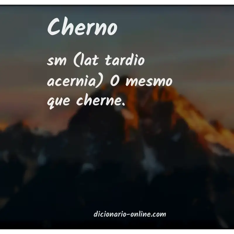 Significado de cherno