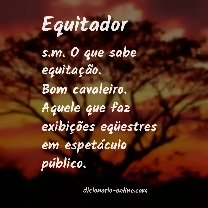 Significado de equitador