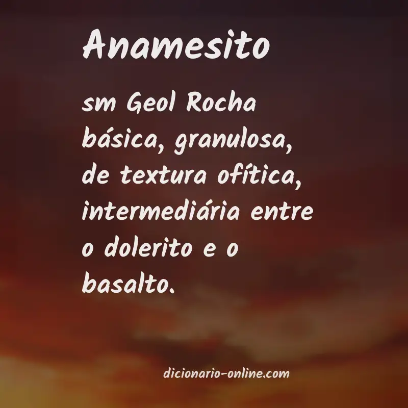 Significado de anamesito