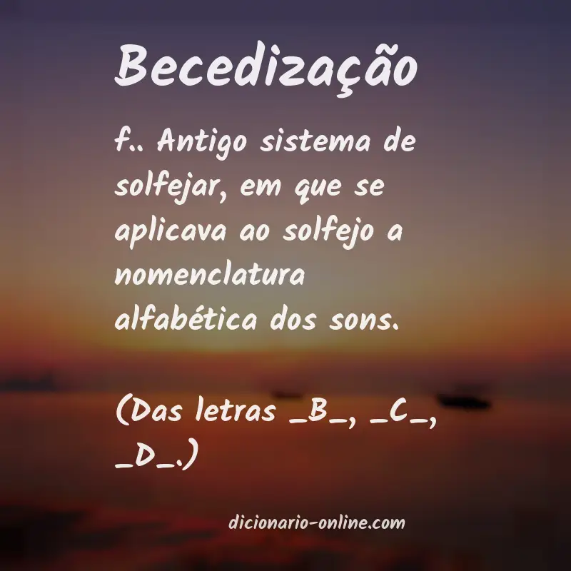 Significado de becedização