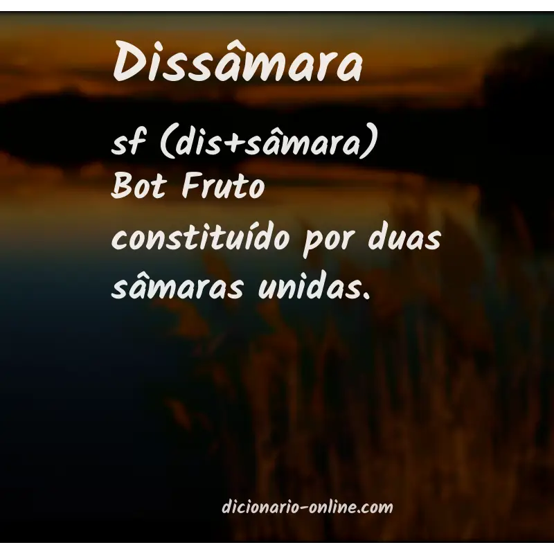 Significado de dissâmara