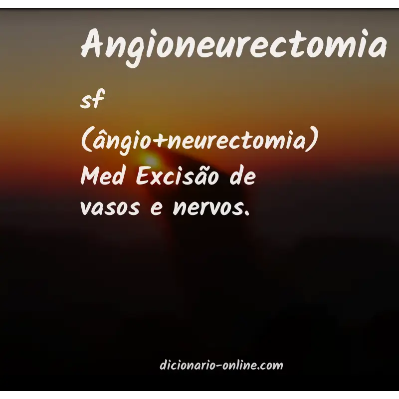 Significado de angioneurectomia