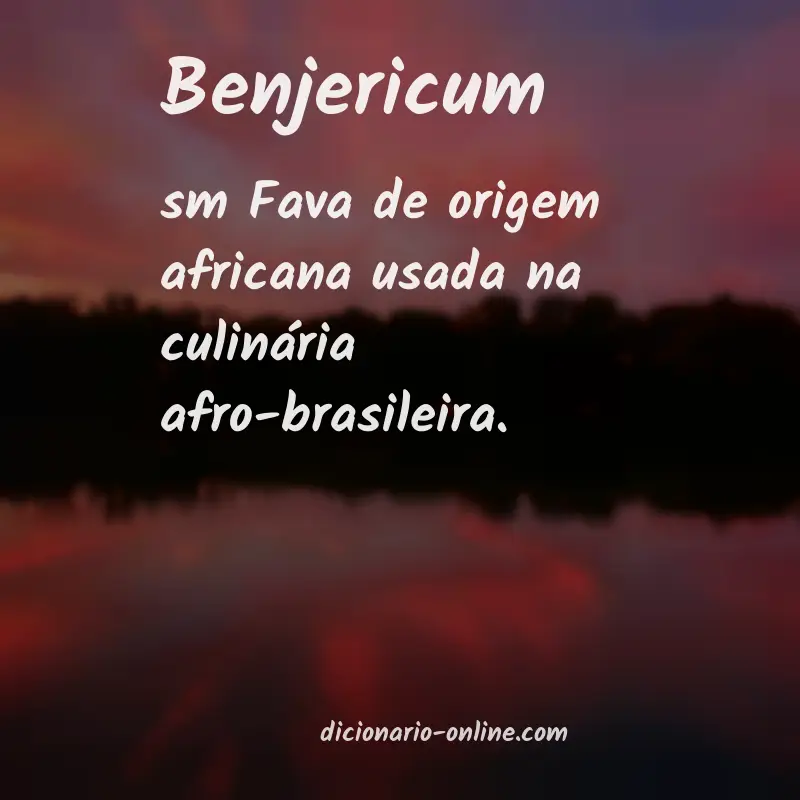 Significado de benjericum