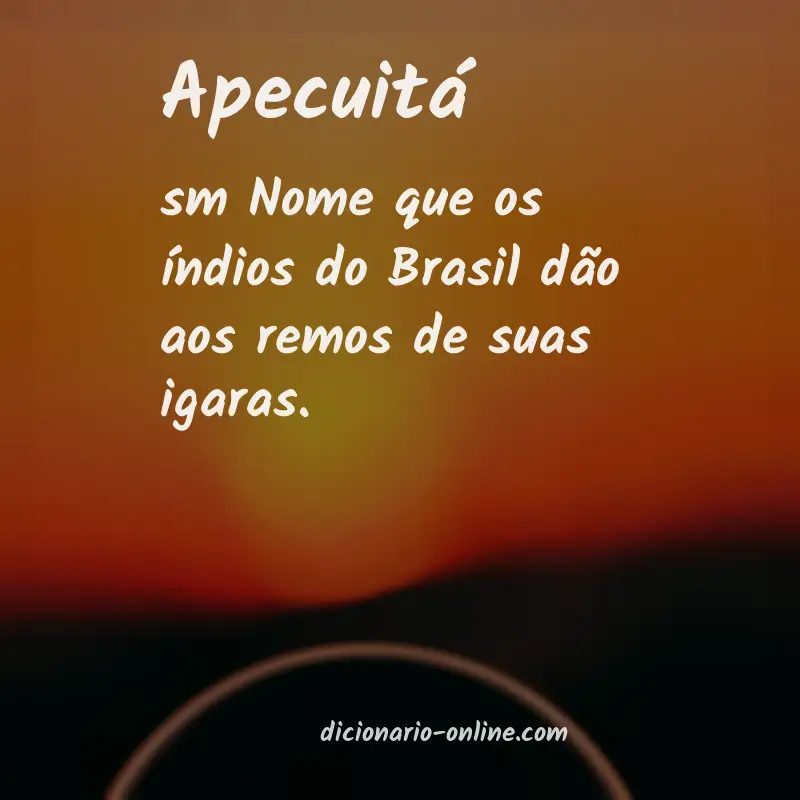 Significado de apecuitá