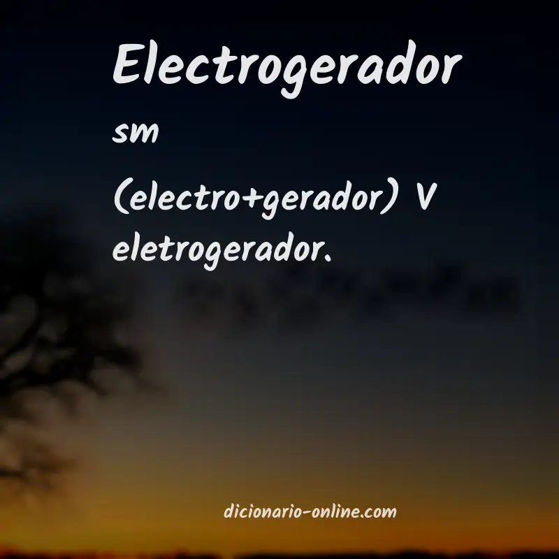 Significado de electrogerador