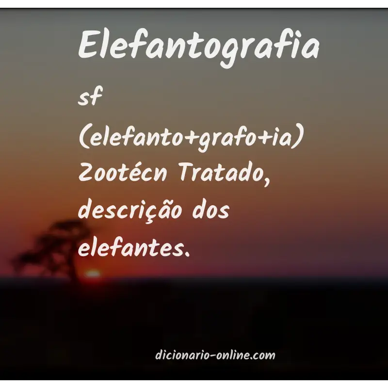 Significado de elefantografia