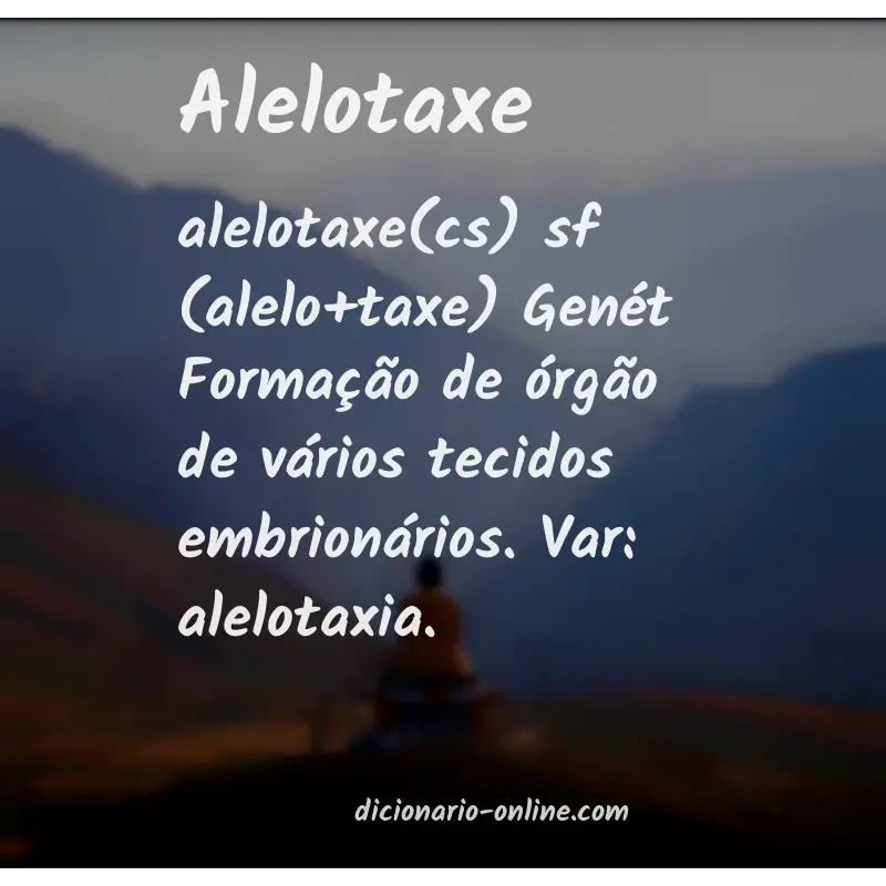 Significado de alelotaxe