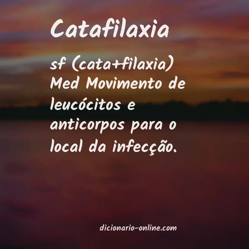 Significado de catafilaxia