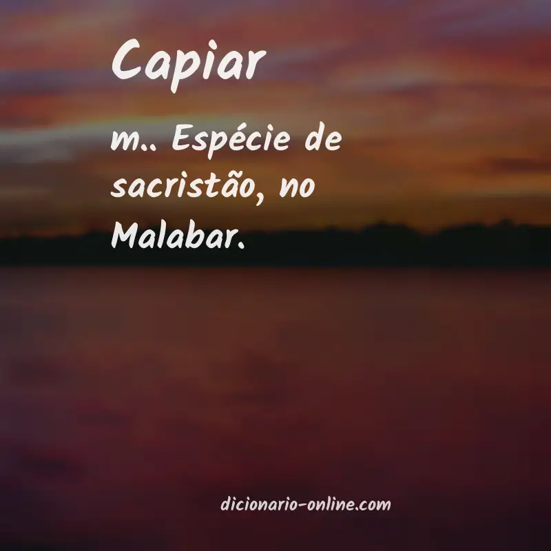 Significado de capiar