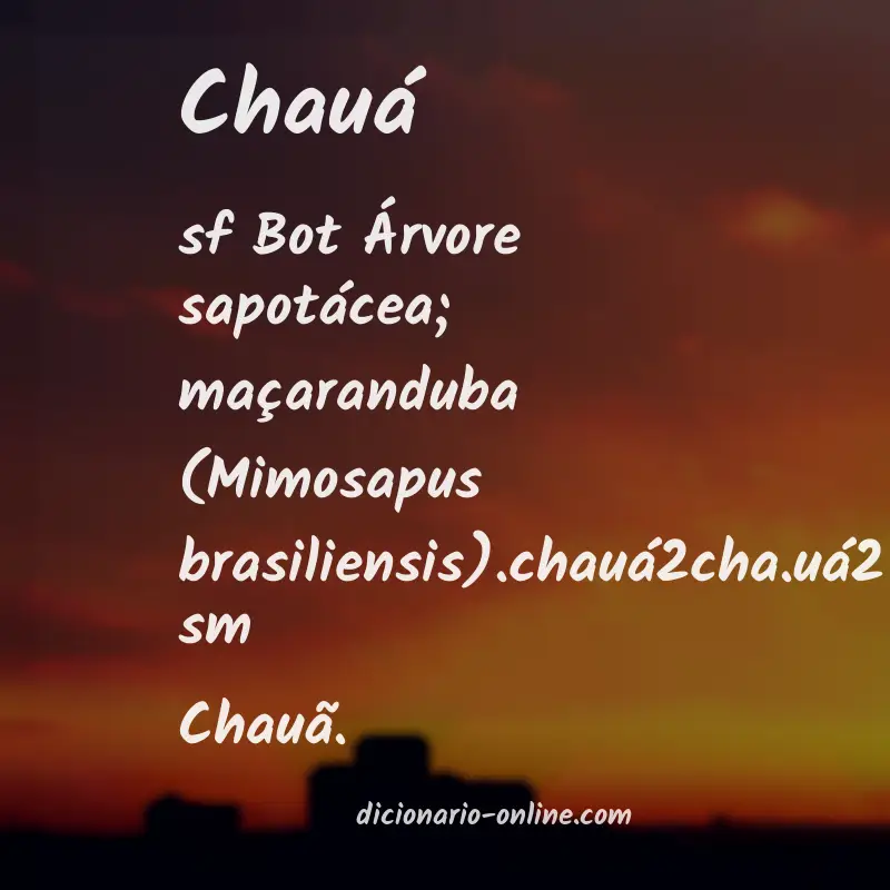 Significado de chauá