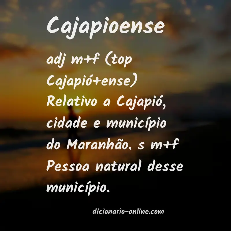 Significado de cajapioense