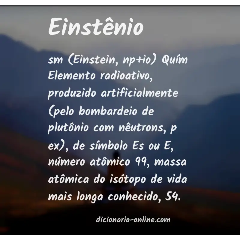 Significado de einstênio