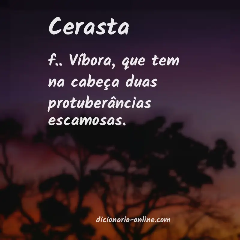 Significado de cerasta