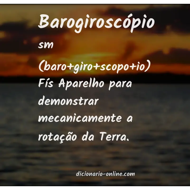 Significado de barogiroscópio