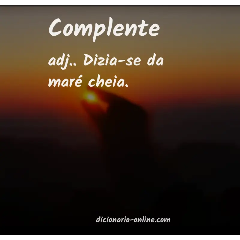 Significado de complente