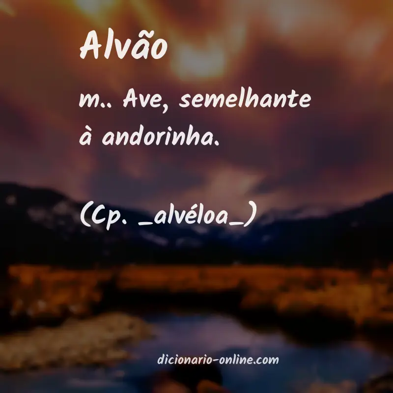 Significado de alvão