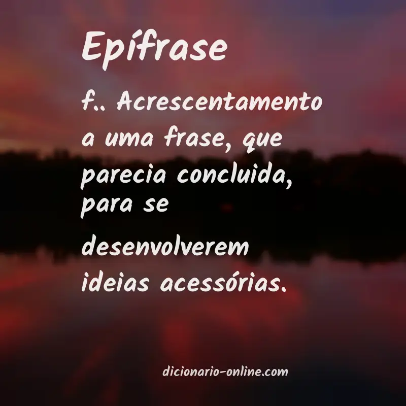 Significado de epífrase