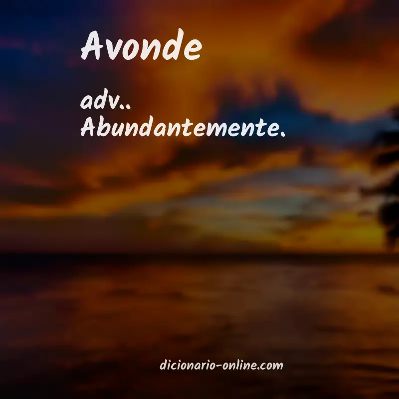 Significado de avonde