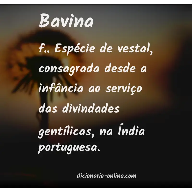 Significado de bavina