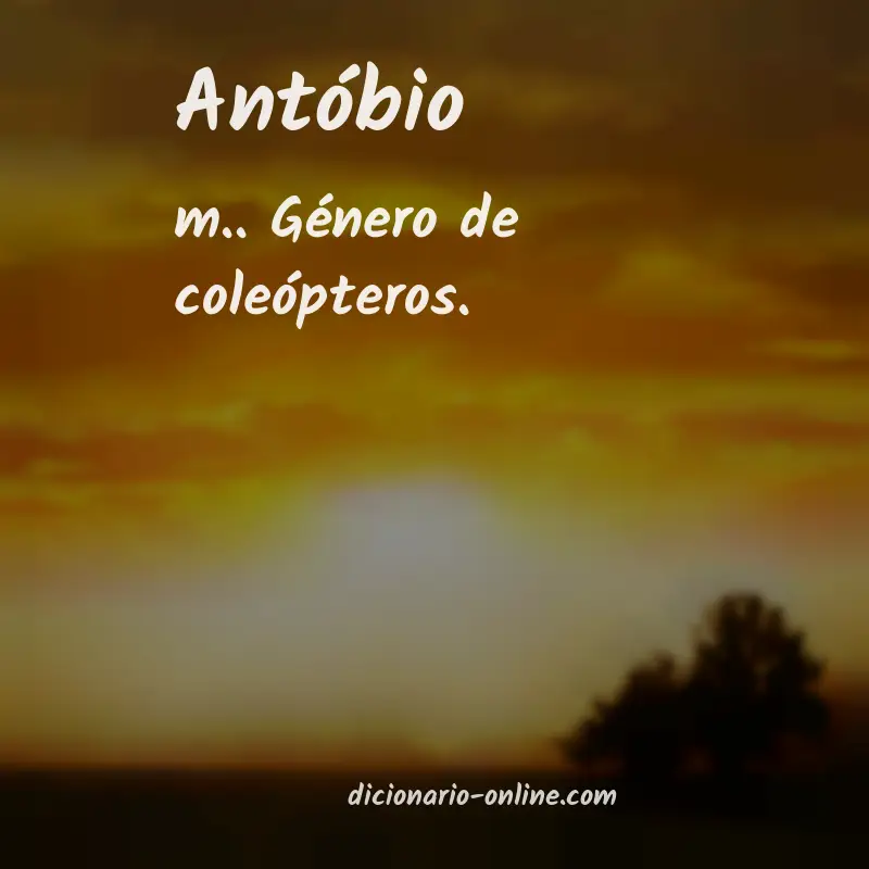 Significado de antóbio