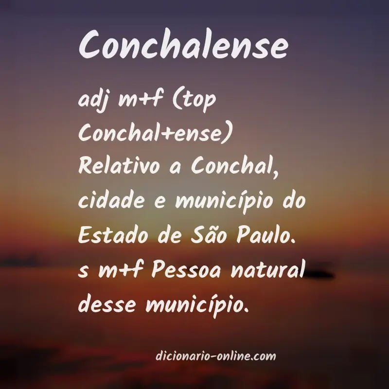 Significado de conchalense