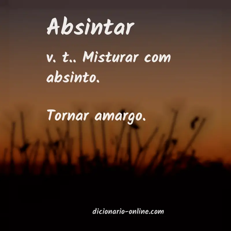 Significado de absintar