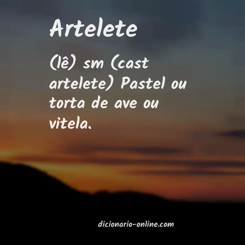 Significado de artelete