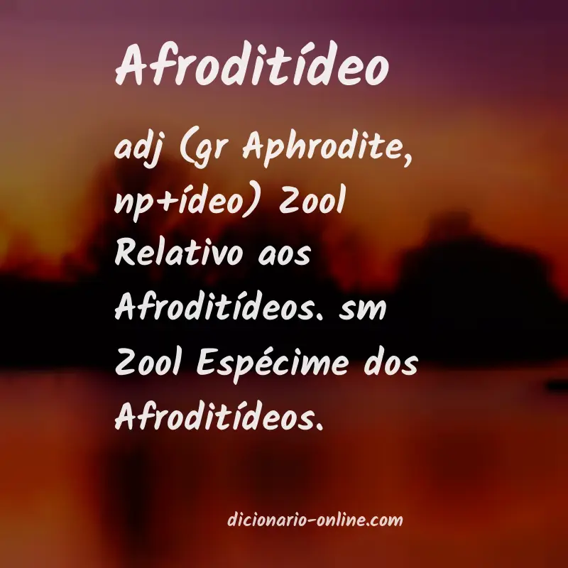 Significado de afroditídeo