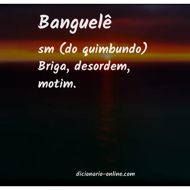 Significado de banguelê