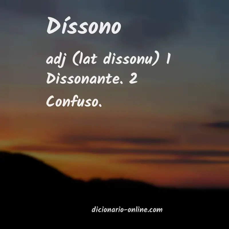 Significado de díssono