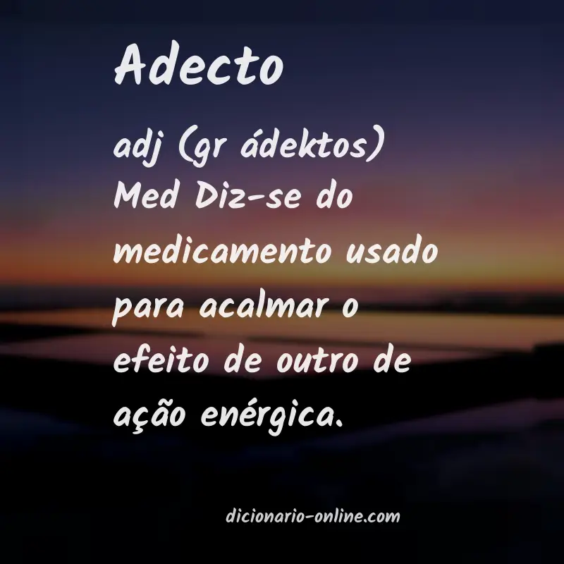Significado de adecto