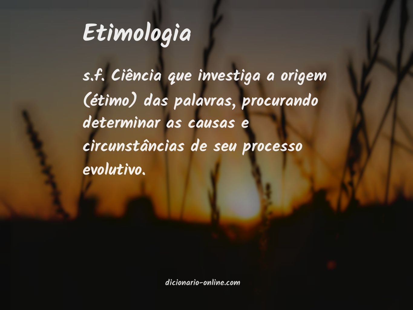 Significado de etimologia
