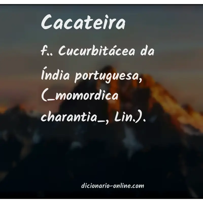 Significado de cacateira