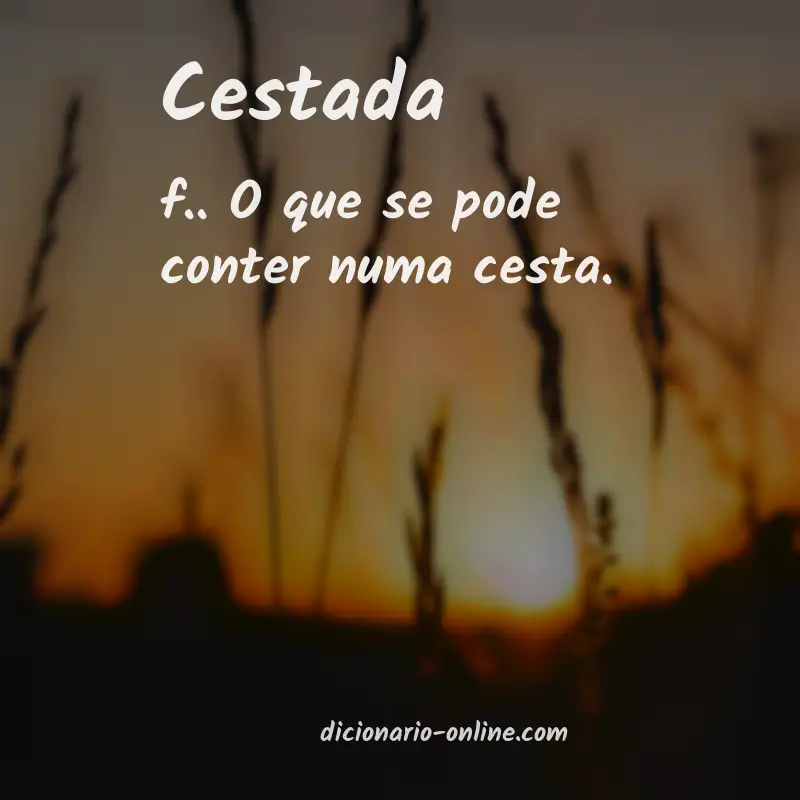 Significado de cestada