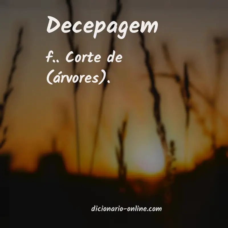 Significado de decepagem