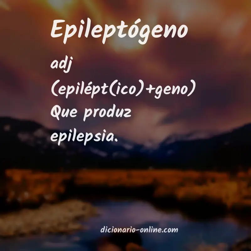 Significado de epileptógeno