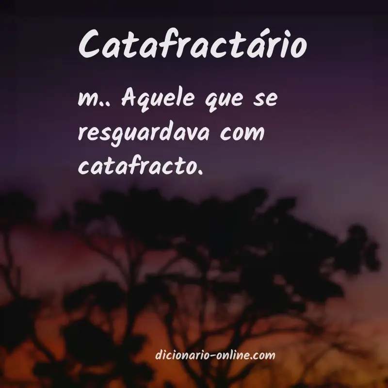 Significado de catafractário