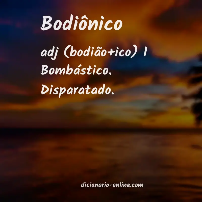 Significado de bodiônico