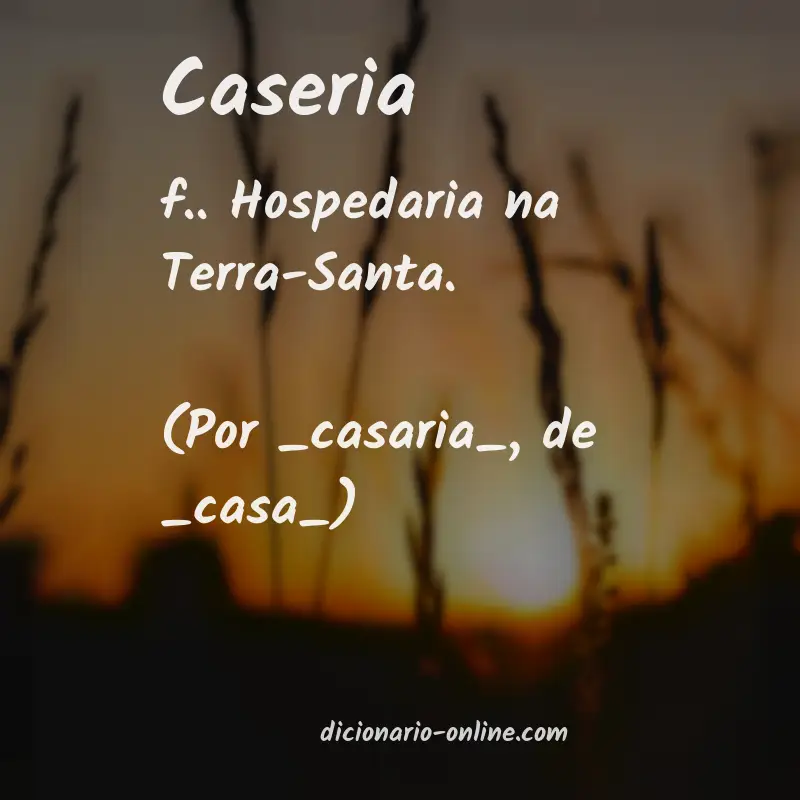 Significado de caseria