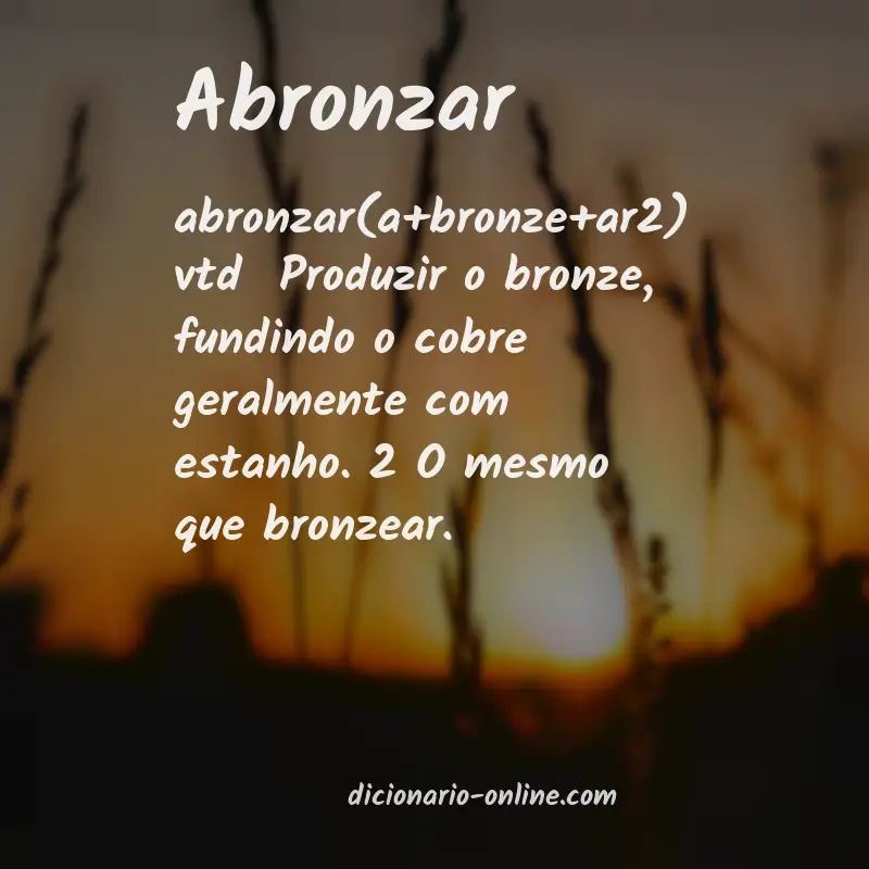 Significado de abronzar